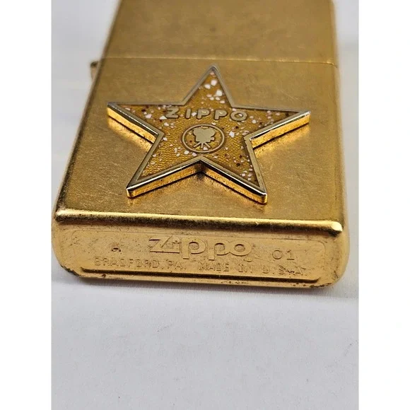 Zippo Cigar Lighter Hollywood 100th Anniversary 2001 Gold United States